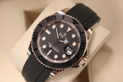 Rolex Yacht-Master 40MM 18K Rose Gold Oysterflex Black 126655 Boxed 2022
