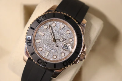Rolex Yacht-Master 40 116655 Everose Gold Oysterflex AM Pave Dial 2017