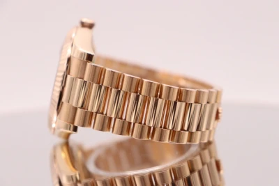 Rolex Day-Date II 18K Rose Gold Diamond 218235 Presidential Bracelet B&P 2012