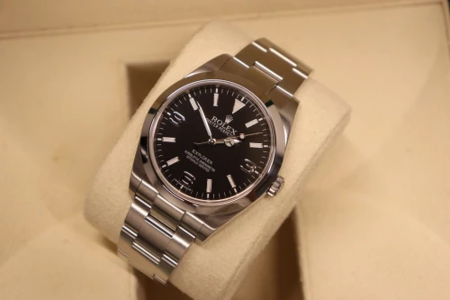 Rolex Explorer 39mm Stainless Steel Black Dial 214270 Boxed Circa 2014