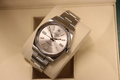Rolex Oyster Perpetual 41MM Stainless Steel Silver Dial 124300 Full Set 2024