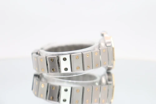 Cartier Santos Octagon 18K Yellow Gold & Steel 0907 Circa 1990 Boxed