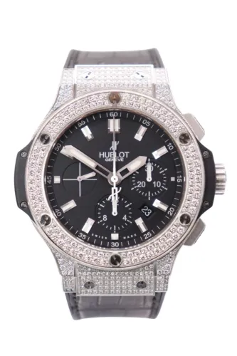 Hublot Big Bang Steel Pavé 44MM Diamond Chronograph Ref 301.SX.1170.RX 2015